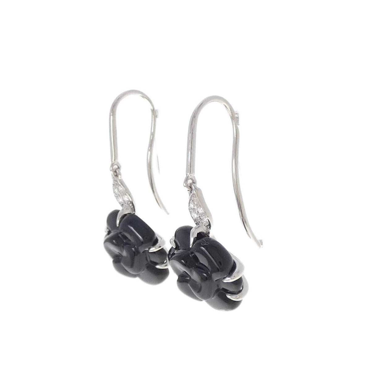 Chanel Camellia Earrings White Gold — view 2