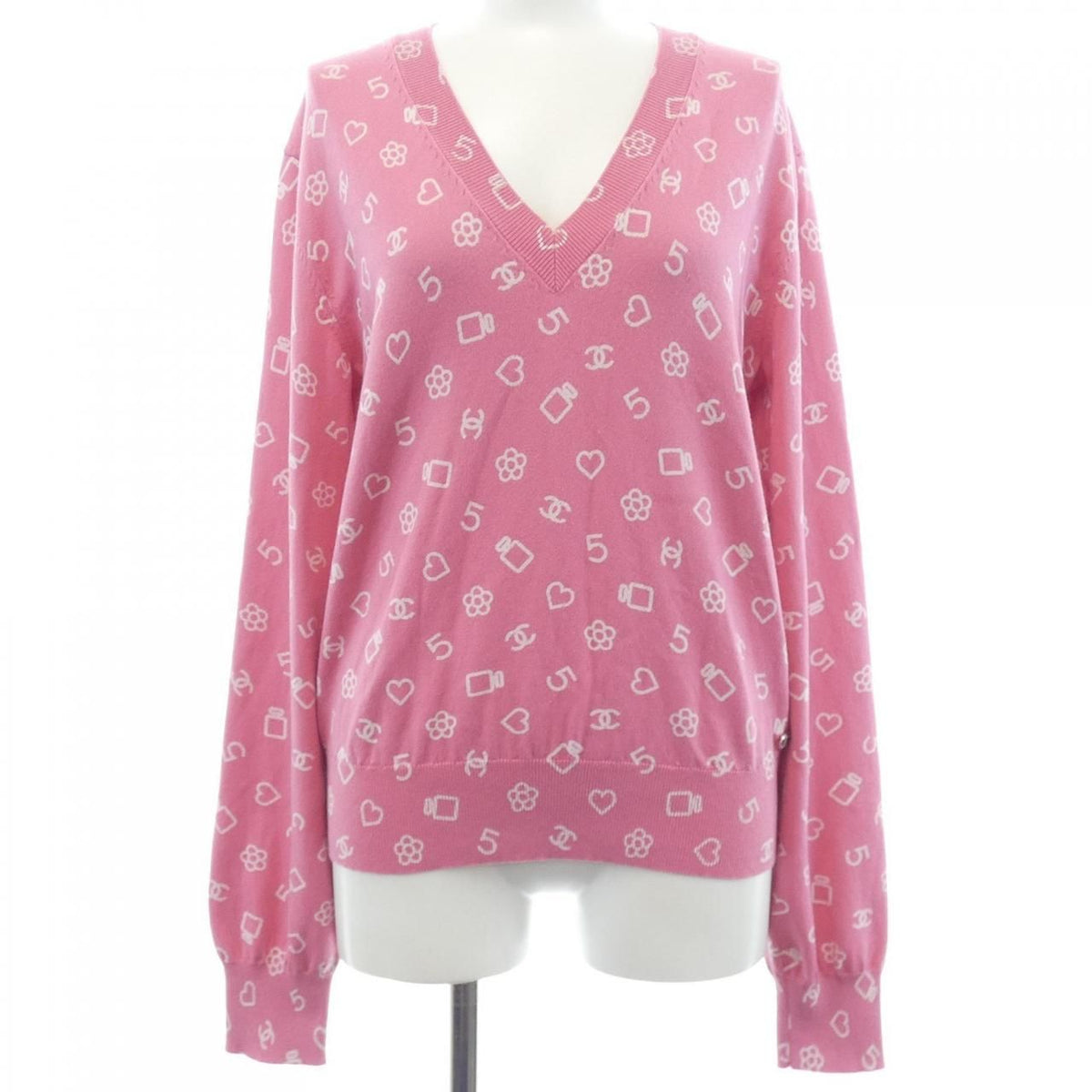 Chanel 23C Knit Sweater White