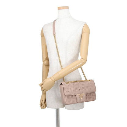Prada Chain Shoulder Bag Gathered Nappa Leather — view 5