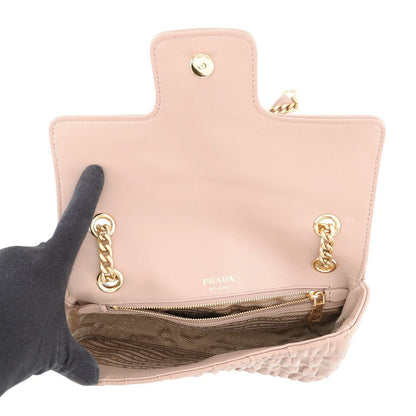 Prada Chain Shoulder Bag Gathered Nappa Leather — view 6