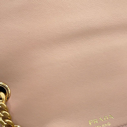 Prada Chain Shoulder Bag Gathered Nappa Leather — view 8