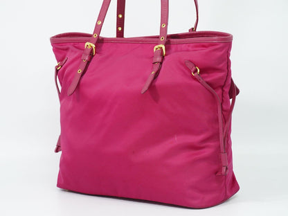 Prada Nylon Shoulder Bag Tote Pink — view 2