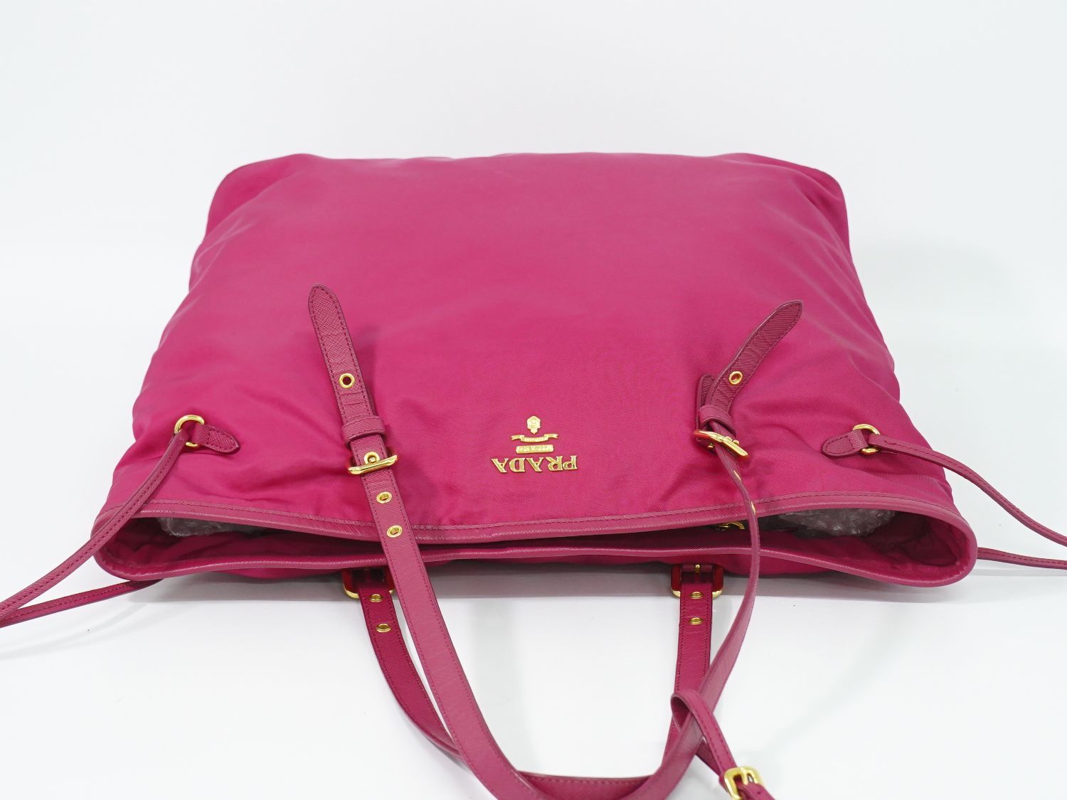 Prada Nylon Shoulder Bag Tote Pink — view 5
