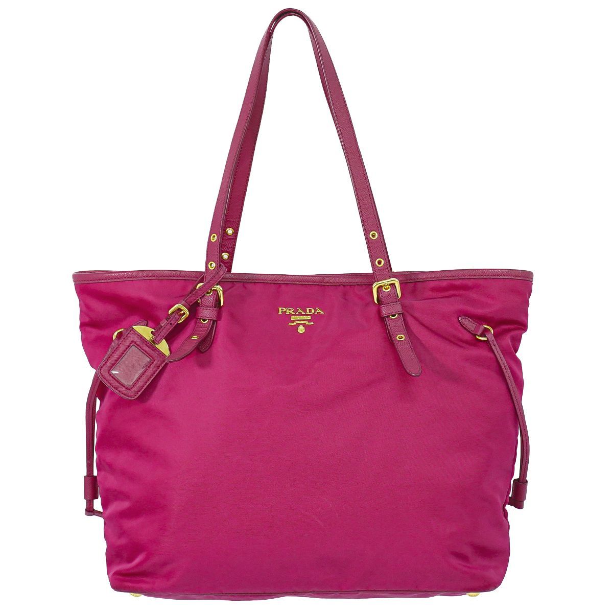 Prada Nylon Shoulder Bag Tote Pink