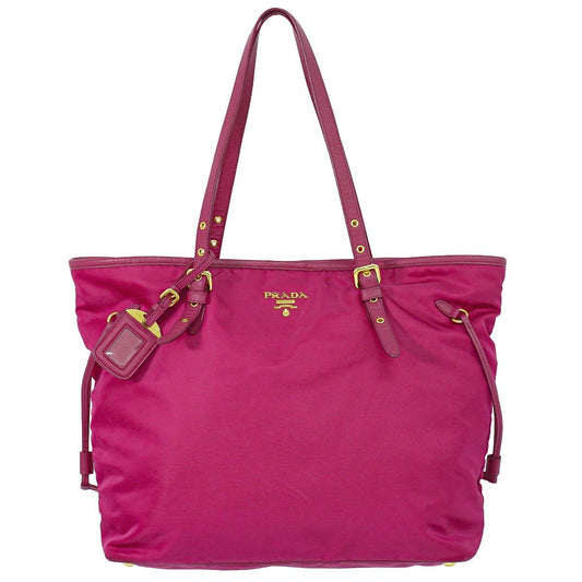 Prada Nylon Shoulder Bag Tote Pink