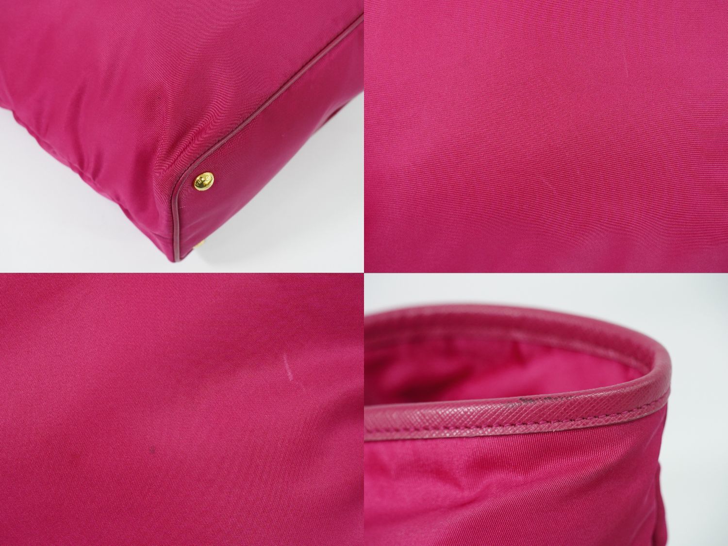 Prada Nylon Shoulder Bag Tote Pink — view 7