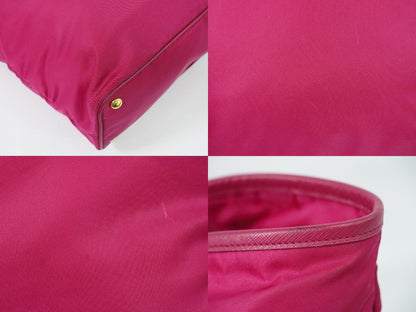 Prada Nylon Shoulder Bag Tote Pink — view 7