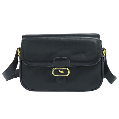 Celine Carriage Shoulder Bag Pochette Leather Navy