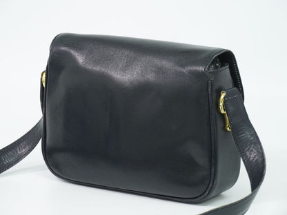 Celine Carriage Shoulder Bag Pochette Leather Navy — view 2