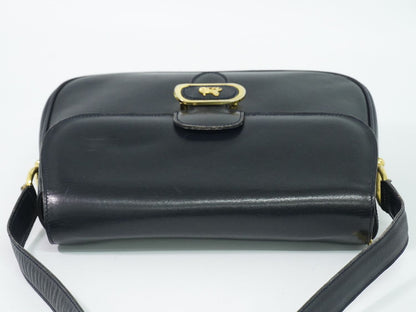 Celine Carriage Shoulder Bag Pochette Leather Navy — view 5