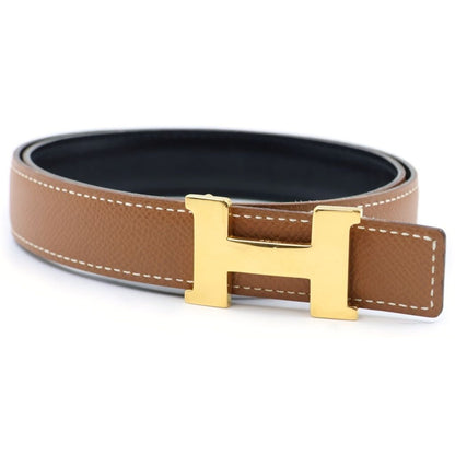 Hermes Constance Belt Box Calf Leather Gold Black — view 4