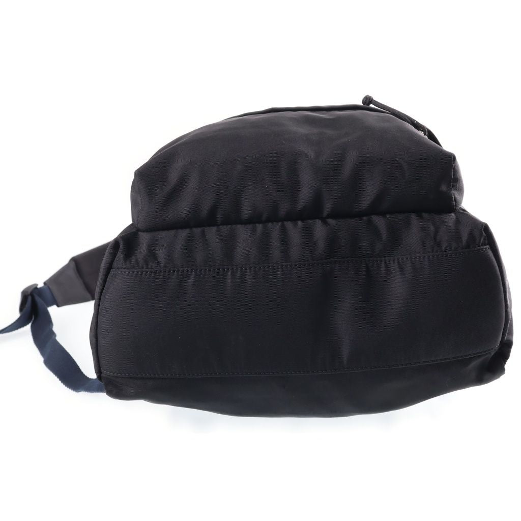 Balenciaga Logo Embroidery Nylon Backpack Black — view 4