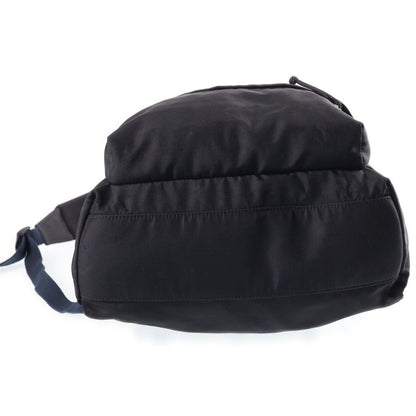 Balenciaga Logo Embroidery Nylon Backpack Black — view 4