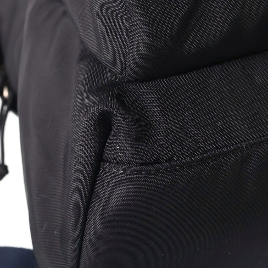 Balenciaga Logo Embroidery Nylon Backpack Black — view 5