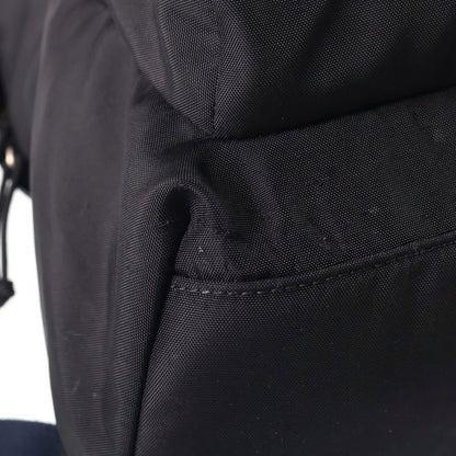 Balenciaga Logo Embroidery Nylon Backpack Black — view 5