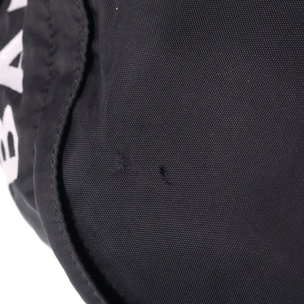 Balenciaga Logo Embroidery Nylon Backpack Black — view 7