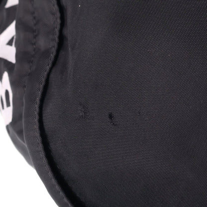 Balenciaga Logo Embroidery Nylon Backpack Black — view 7