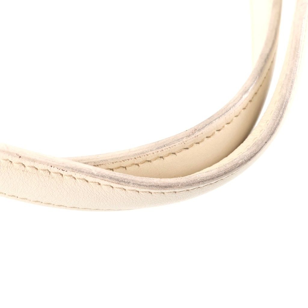Hermes Pass Tote Bag White Black Toile Ash Leather — view 7