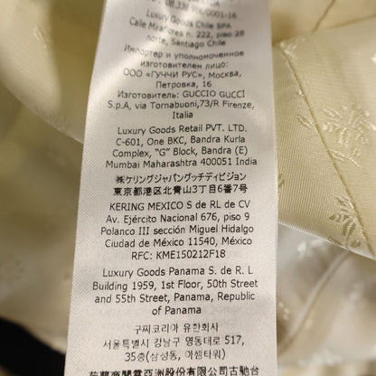 Gucci GG Button Collarless Jacket Ivory Black — view 8