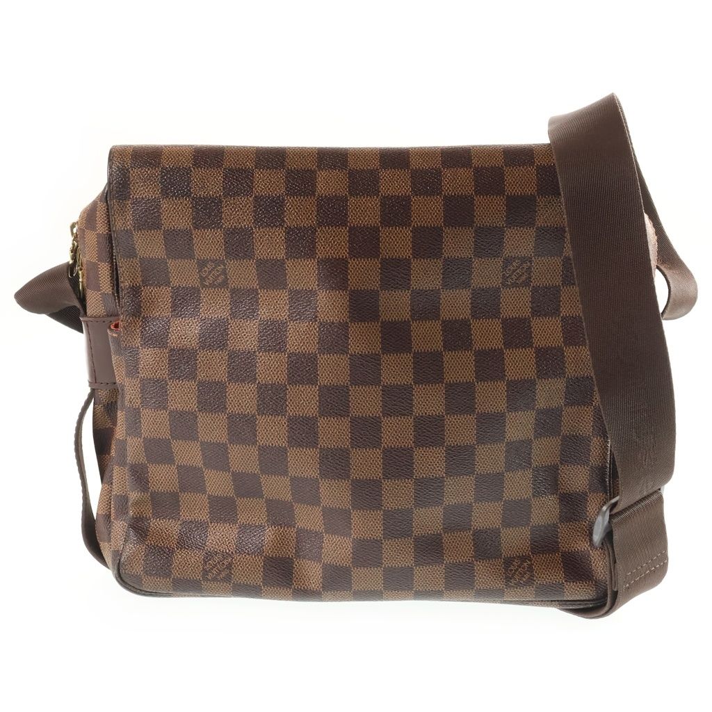 Louis Vuitton Damier Naviglio Shoulder Bag Leather Brown