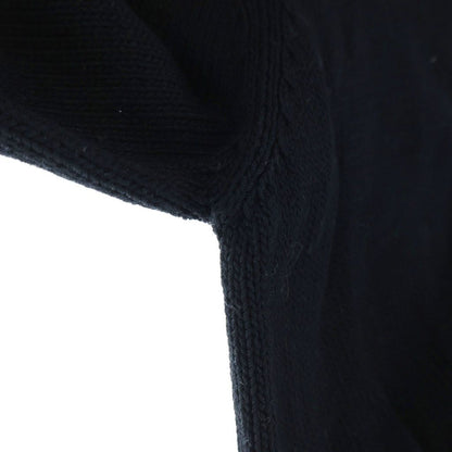 Prada Cropped Plain Knit Cardigan Cotton Black White — view 5