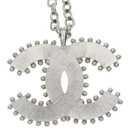 Chanel CC Logo Chain Necklace Silver — view 3