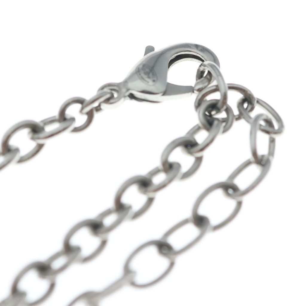 Chanel CC Logo Chain Necklace Silver — view 4