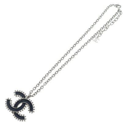 Chanel CC Logo Chain Necklace Silver — view 2