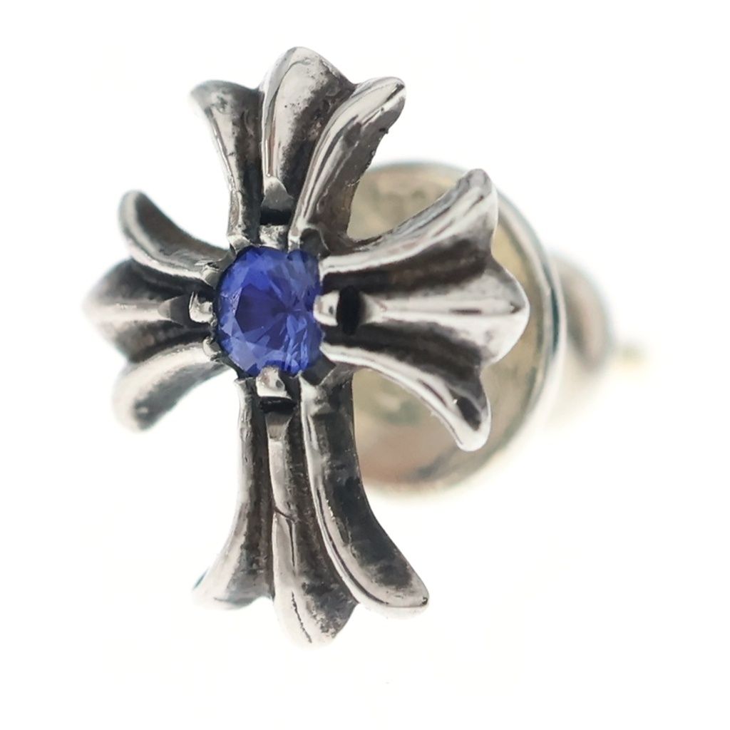 Chrome Hearts No2 CH Cross Stud Earrings Silver