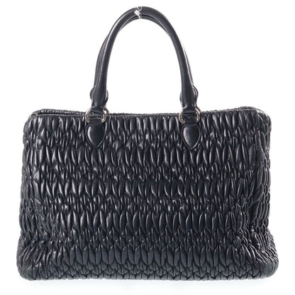 Miu Miu Nappa Crystal Matelasse 2-Way Shoulder Bag Leather Black — view 2