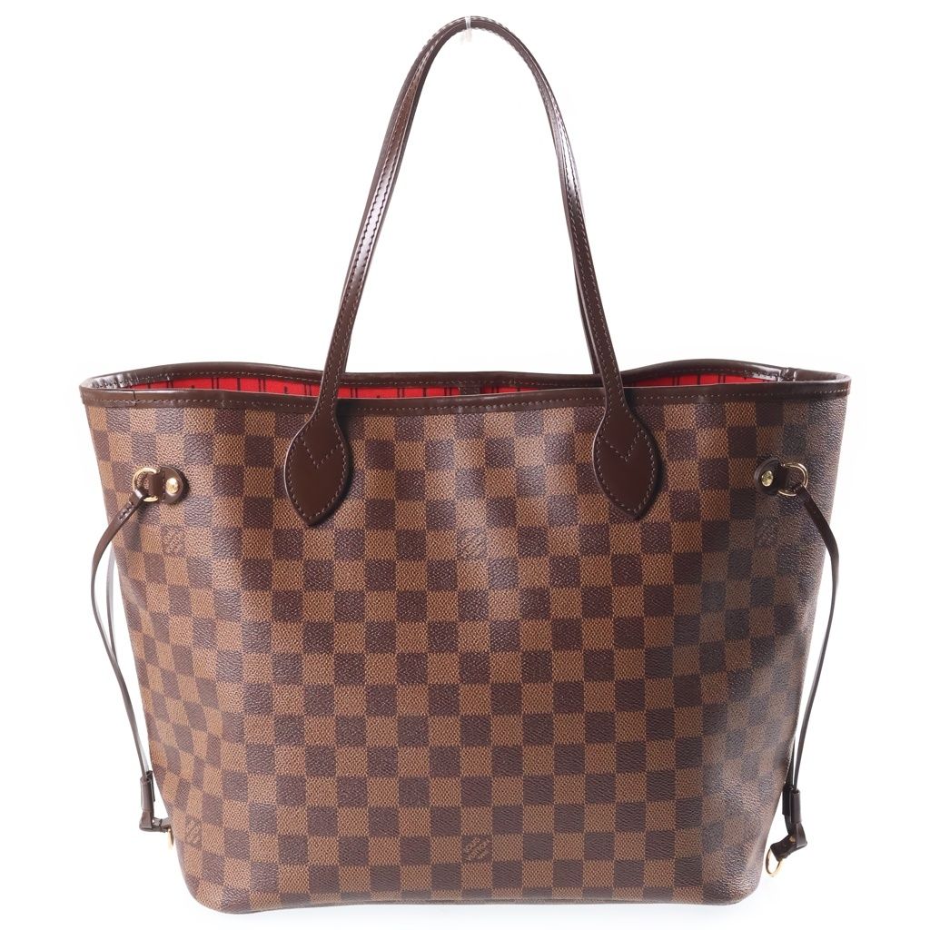 Louis Vuitton Neverfull MM Tote Bag Damier Ebene Leather Brown — view 2