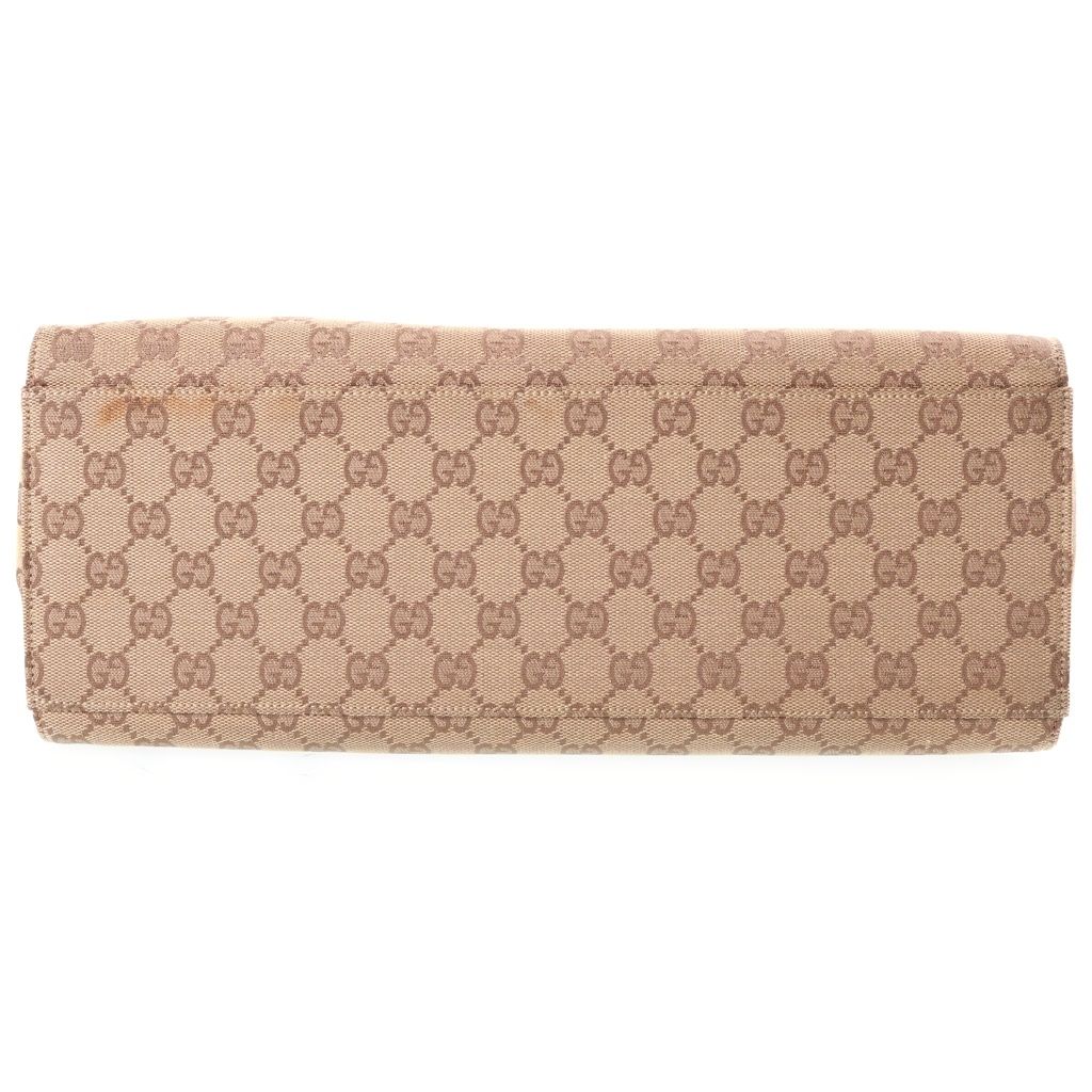 Gucci Bamboo Tote Back Handbag GG Canvas Brown — view 4