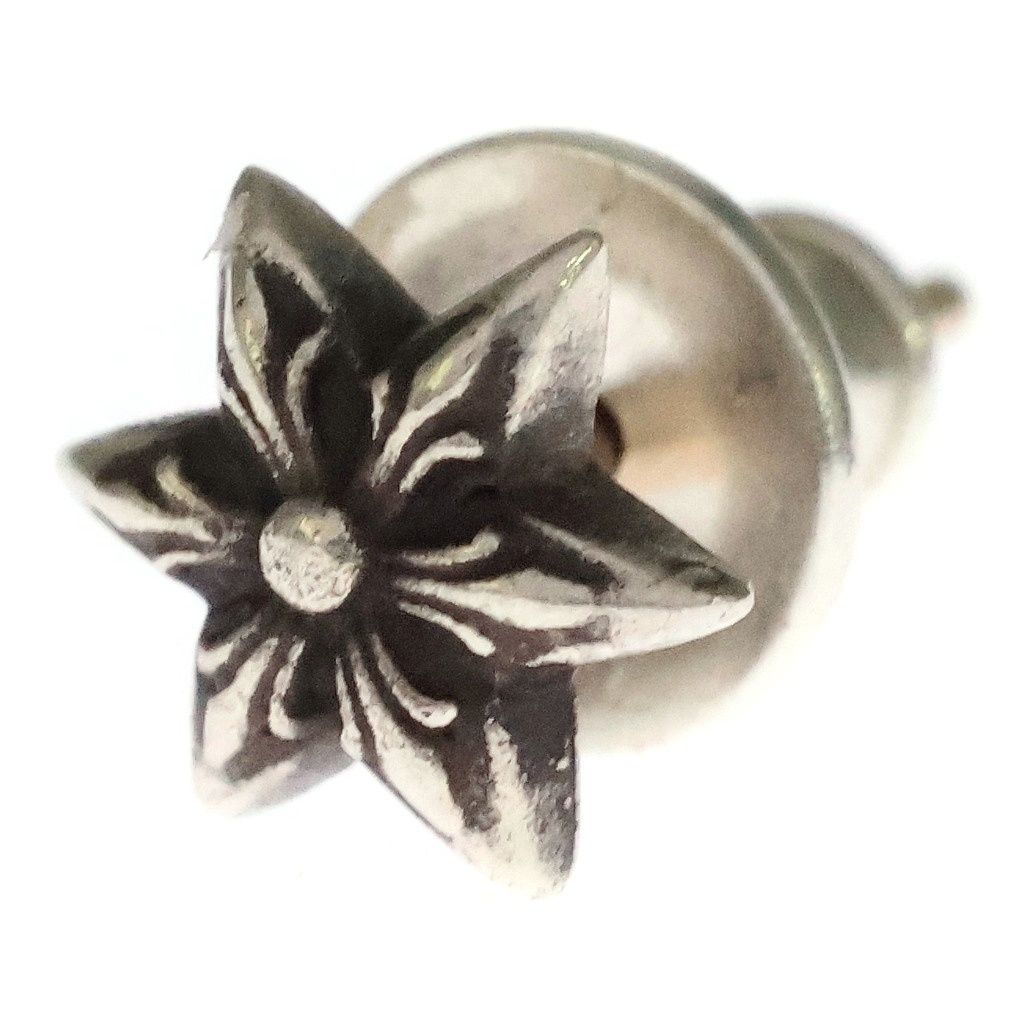 Chrome Hearts CO Star Stud Earrings Silver