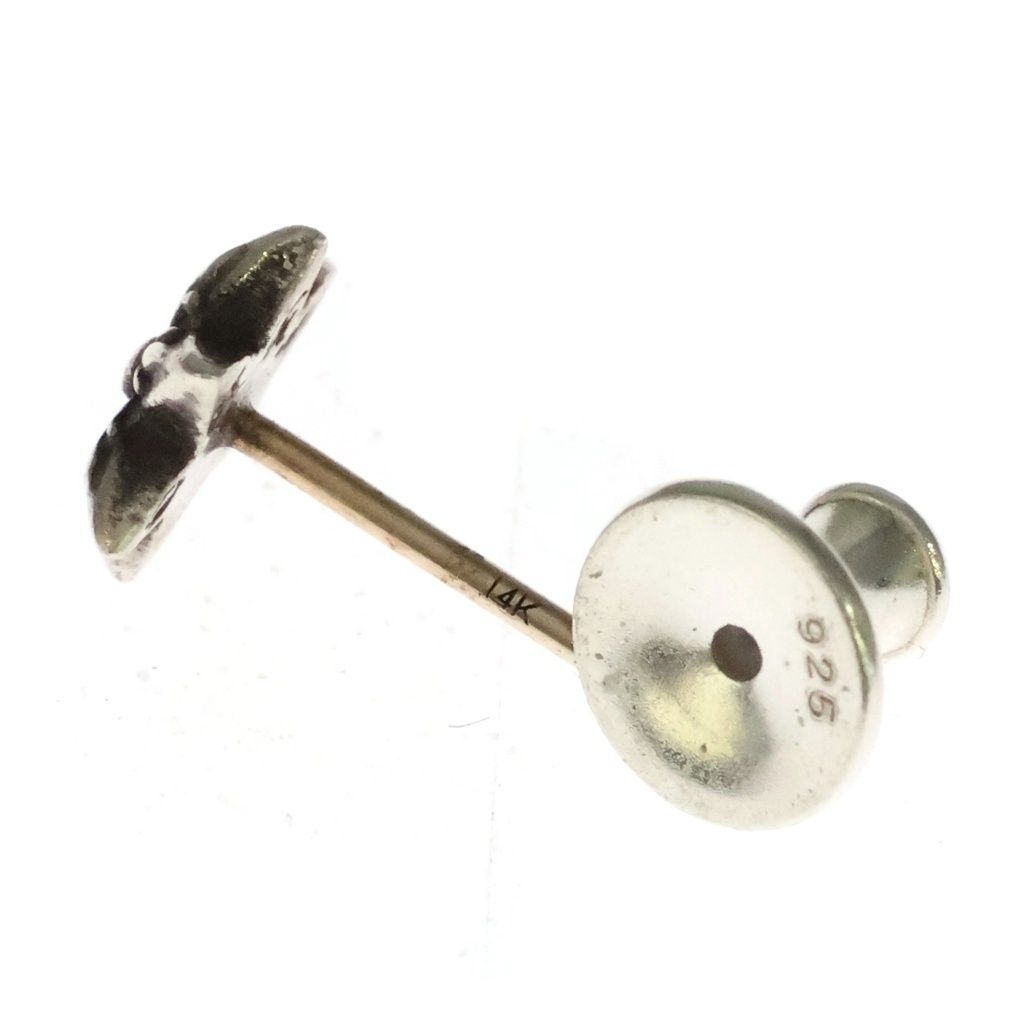Chrome Hearts CO Star Stud Earrings Silver — view 6