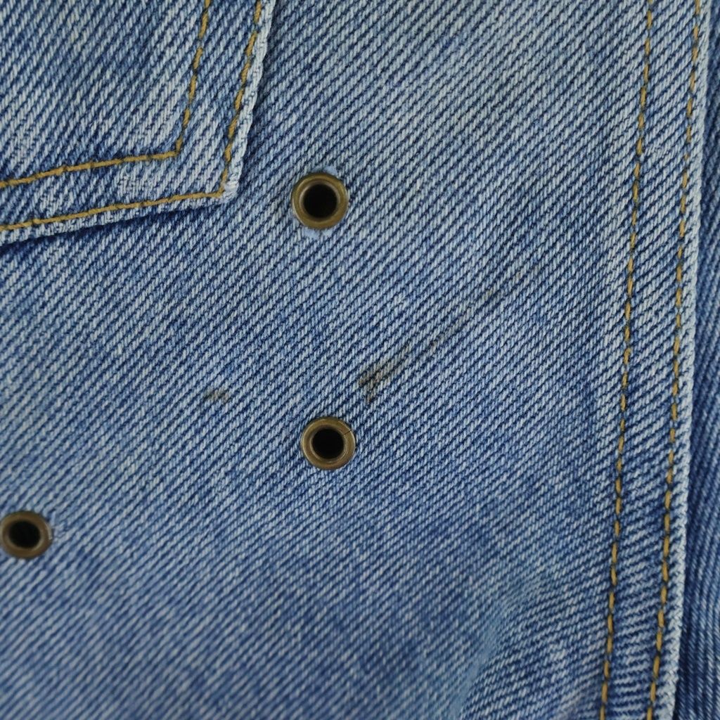 Saint Laurent Paris Studded Denim Short Indigo — view 6