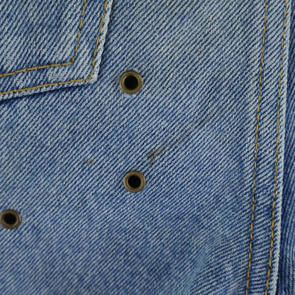Saint Laurent Paris Studded Denim Short Indigo — view 6