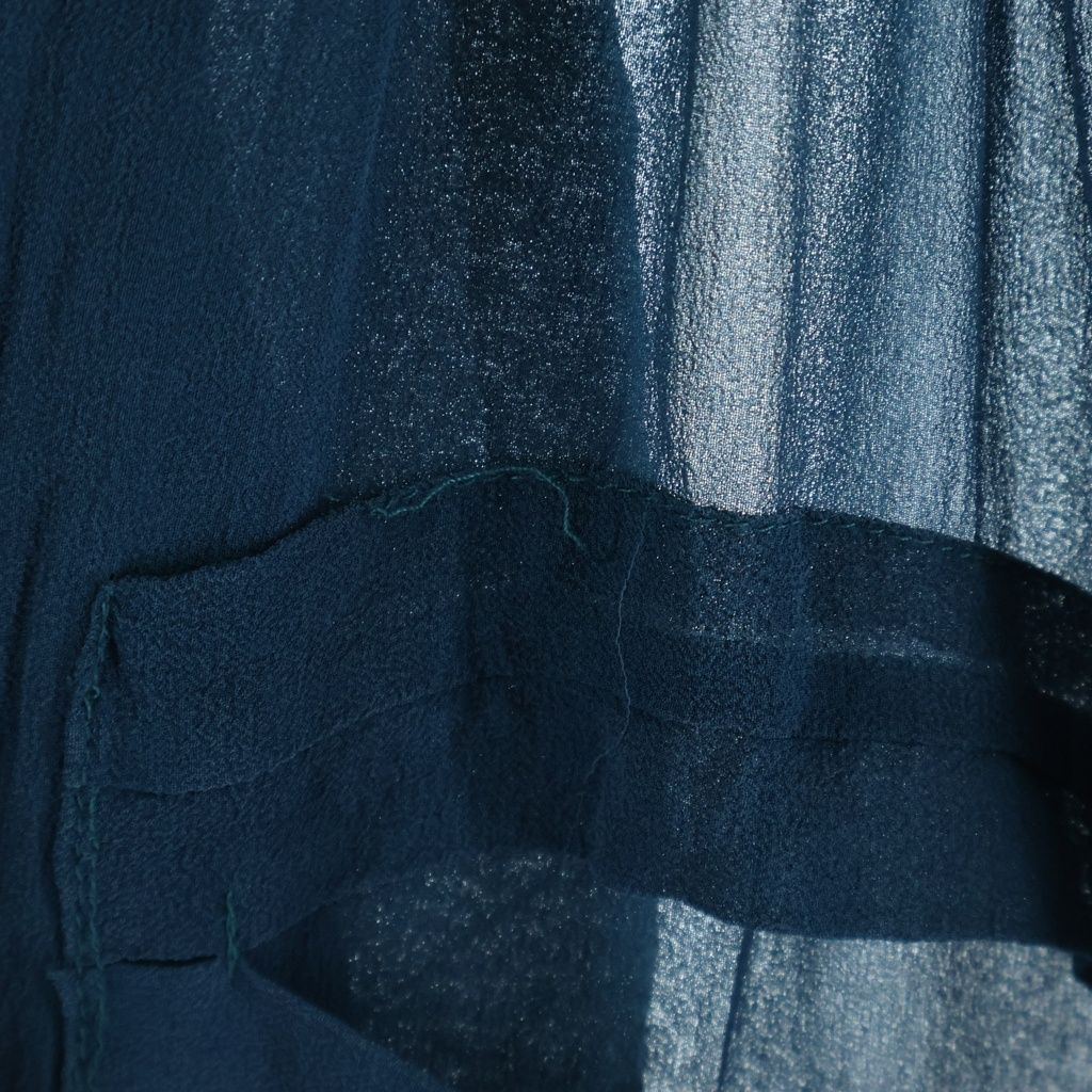 Dolce & Gabbana Frill Dress Chiffon Silk Blue — view 6