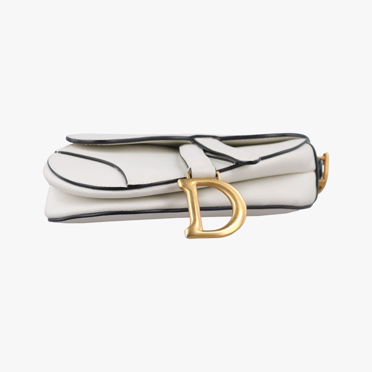 Dior Saddle White Leather Shoulder Bag — view 3