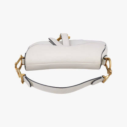 Dior Saddle White Leather Shoulder Bag — view 8