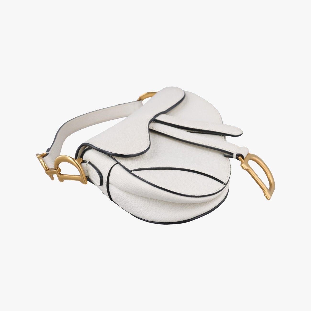 Dior Saddle White Leather Shoulder Bag — view 5