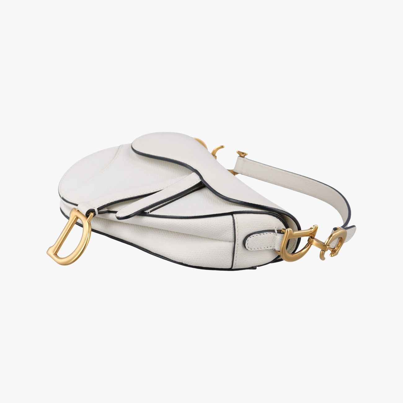 Dior Saddle White Leather Shoulder Bag — view 4