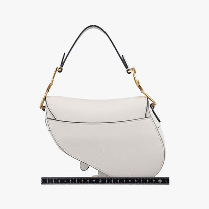 Dior Saddle White Leather Shoulder Bag — view 2