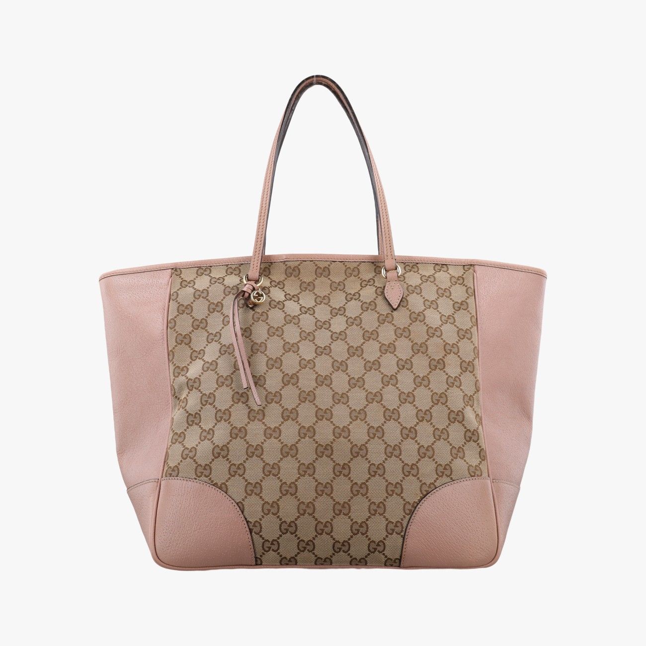 Gucci Bree Beige Pink Canvas Leather
