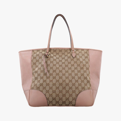 Gucci Bree Beige Pink Canvas Leather