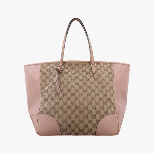 Gucci Bree Beige Pink Canvas Leather