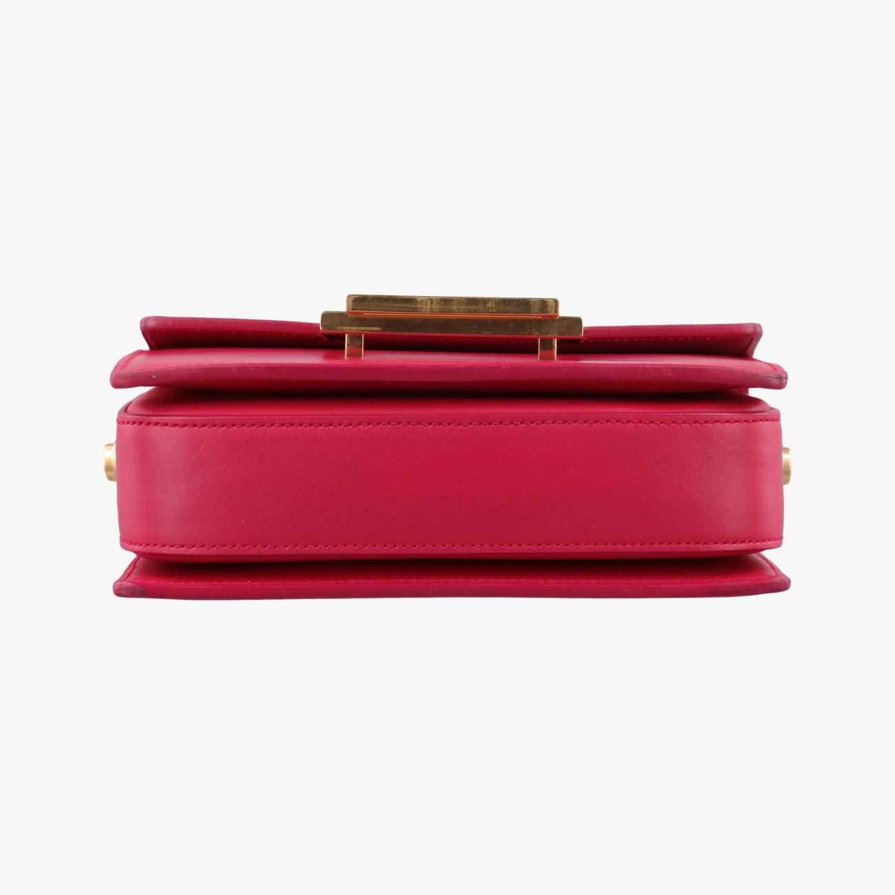 Saint Laurent Classic Loulou Rose Red Leather Shoulder Bag — view 3