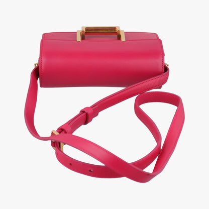 Saint Laurent Classic Loulou Rose Red Leather Shoulder Bag — view 8