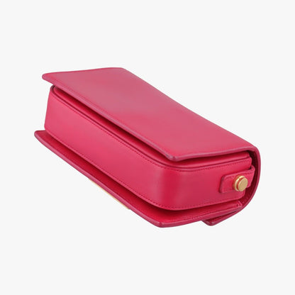 Saint Laurent Classic Loulou Rose Red Leather Shoulder Bag — view 6