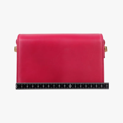 Saint Laurent Classic Loulou Rose Red Leather Shoulder Bag — view 2