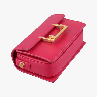 Saint Laurent Classic Loulou Rose Red Leather Shoulder Bag — view 5